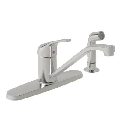 China Other Single Control Kitchen Faucet With Side Sprayer Satin Nickel for sale