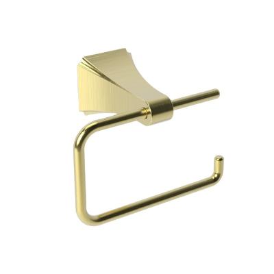 China Transitional Wall Mounted Paper Holder In Bathroom PVD Satin Brass for sale