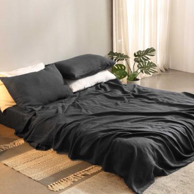 China Nondisposable 400 Thread Count Quilt Cover 400 Thread Count Black Linen Cotton Double Sheet Girls Boys Comforter Set Sheet 100 7 Pieces for sale