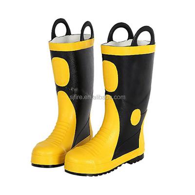 China Hot Sale Personal Protective Equipment Fire Proof Safety Fire Fighting Boots Comfortable For Fireman for sale