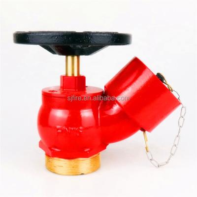 China High Quality Gunmetal Or Red Paint Finishing 2.5 Inch BSP Male Thread Fire Hydrant Combat Landing Valve for sale