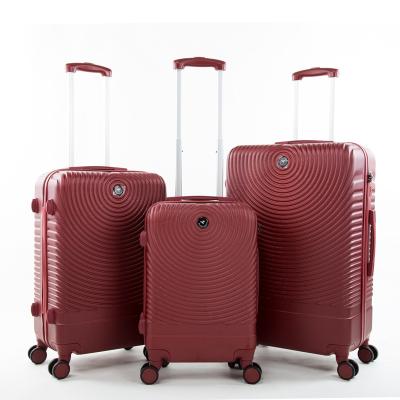 China The school\travel\etc color matching luggage background pieces. 3 Set 20/24/28 Inch ABS 4 Wheel Suitcase With Cabin Size Luggage for sale