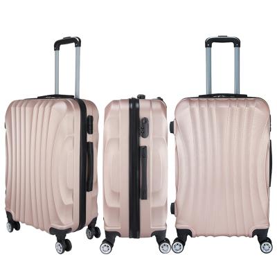 China School \ Wholesale ABS Material Luggage Set 3pcs Spinner Travel Bottom Travel Suitcase \ etc. for sale