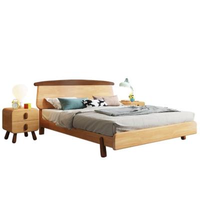 China Minimalist Minimalist Design Wooden Solid Wooden Rubber Kids Bed for sale