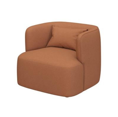 China Comfortable Living Room High Density Foam Filling Single Sofa Chair Solid Wood Frame Canvas Cover for sale