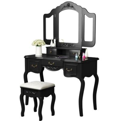 China Exquisite Antique Design Three Desk Vanity Exquisite Colors And Types for sale