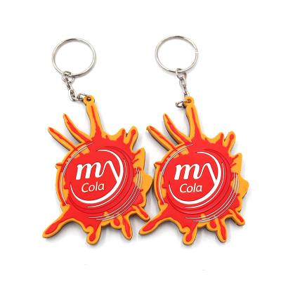 China Customized Running Gifts 3D Creative Soft PVC Soft Key Chain / Plastic Logo PVC Key Chain Both Sides for sale