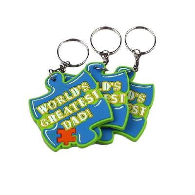 China Unisex Hot Promotional Gift 2D Single Side Soft Sales PVC Key Chain With Customer's Logo for sale