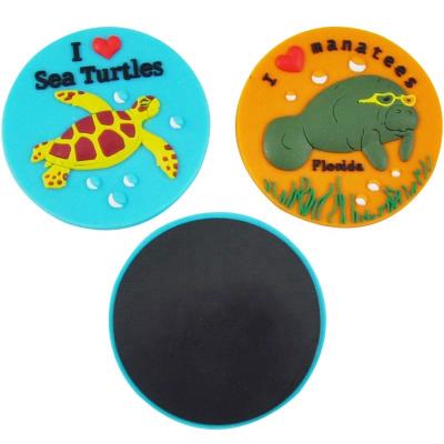 China Nice Animal Sea Animals Design Travel Souvenir Gifts 3d Soft PVC Fridge Magnet Sticker for sale