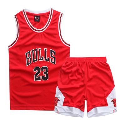 China Breathable 2 Piece Sets Boys Basketball Kids Pants Sleeveless Outdoor Sportswear Uniform Boys Vest+ Boys Basketball Suits Vest Shorts for sale