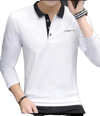 China Anti-Wrinkle Golf Men's Casual Plain Plain White 100%cotton Polo Shirts Embroidered Polo Shirts Customized Logo for sale