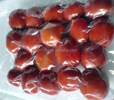 China Recyclable Transparent Zipper Plastic Packaging Fresh Fruit Bags / Vegetables Plastic Bags With Handles for sale