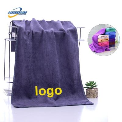 China Customized Cleaning Car Child Safe Logo Hair Drying Hair Towel Custom Size Hotel Spa Hand Face Embroidery Microfiber for sale