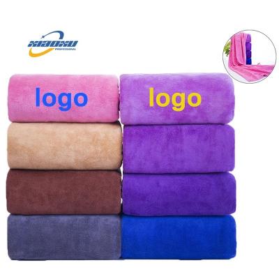 China Custom Logo Facial Beauty Hand Face Salon Hair Drying Spa Hair Towel Soft Absorbent Wholesale Child Safe Cotton for sale