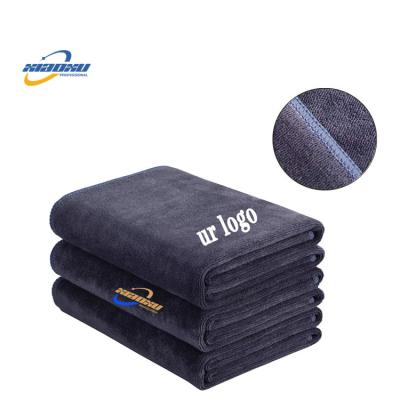 China Xiaoxu Beauty SPA Black Cotton Barber Shop Kids Safe Gym Microfiber Sports Custom With Barbershop Logo Towel for sale