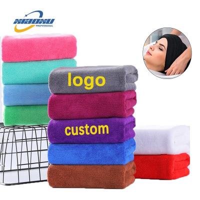 China Custom Made High Quality Black Microfiber Kids Safe Outdoor Gym Yoga With Logo Design Promotion Towel for sale