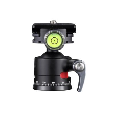 China Professional Camera Mount Tripod Dual Aluminum Alloy Tripod Ball Pan Head For Dslr Camera for sale