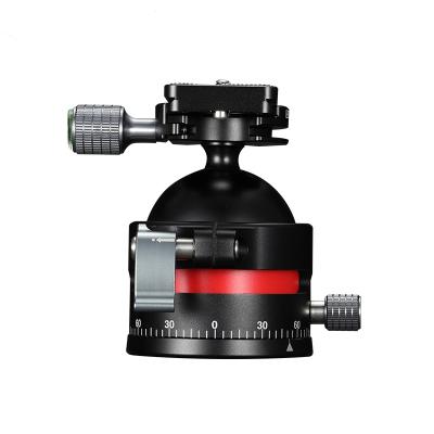 China Camera Accessories Aluminum Alloy 360 Degree Panoramic Tripod Ball Head With Quick Release Flat 1/4' Screw for sale