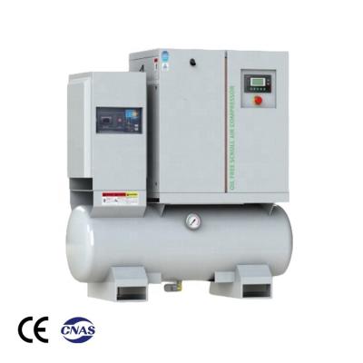 China Oil-free 2.2Kw Integrated Oil-Free Scroll  Permanent Magnet Drive Frequency Conversion Control Convenient Air Compressor for sale