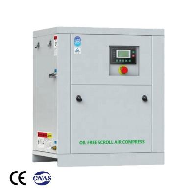 China Oil-free Customizable New 2.2KW 220V/380V 50Hz Oil-Free Scroll Air Compressor 0.8MPa 5L Tank and Polymer Membrane Drying  Air Compressor for sale