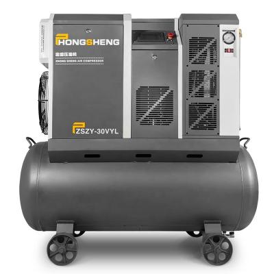 China Lubricated Fixed Speed Screw Air Compressor Electric Energy Conservation High Quality Fine Screw Portable Air Compressor 22Kw for sale