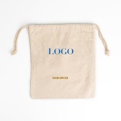 China Factory sale recyclable drawstring cotton bag customized soft fabric cotton bags with customized logo for sale