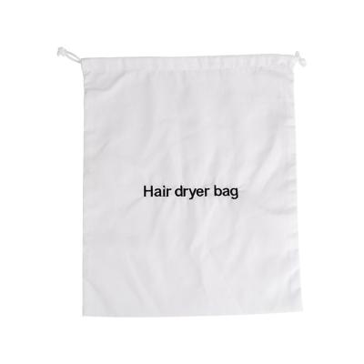 China Various Styles Of New Style Recyclable Modern White Design Packing Bags Hotel Use Cotton Wayward Drawstring Bag for sale