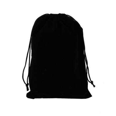 China Wholesale Hot Sale Cheap Price Velvet Jewelry Black Luxury Drawstring Bag In Good Quality Recyclable Durable Use With Tassel for sale