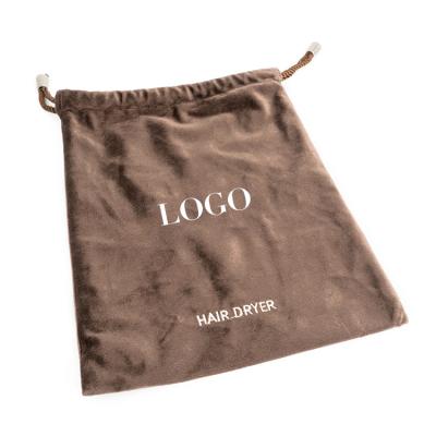 China Recyclable Customized Size Brown Drawstring Bags Travel Gift Velvet Hotel Bags Commonly Used for sale