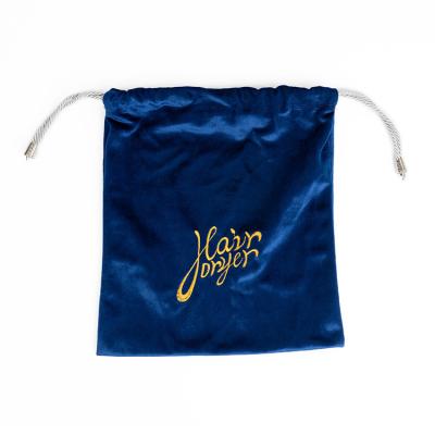 China Best Price Modern Design Recyclable Velvet Drawstring Luxury Custom Promotional Hair Dryer Bags For Hotel for sale