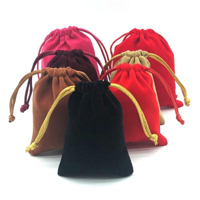 China Factory Price Recyclable Popular High Quality Multifunctional Jewelry Pouch Packaging Pouch Drawstring Dust Velvet Fabric Bags for sale