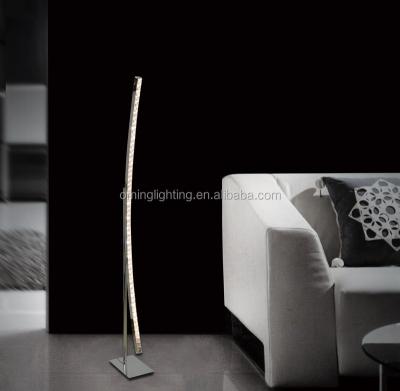 China Modern Living Room Crystal Floor Lamp Decorative Bending Crystal Standing Lamp for sale