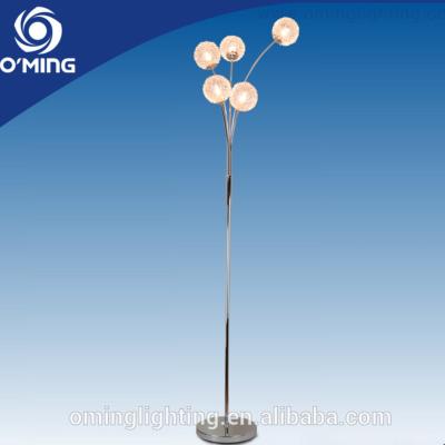 China 5*G9 Modern Aluminum Wire Ball Modern Floor Stand Floor Lamp Floor Lamp Industrial Floor Light for sale