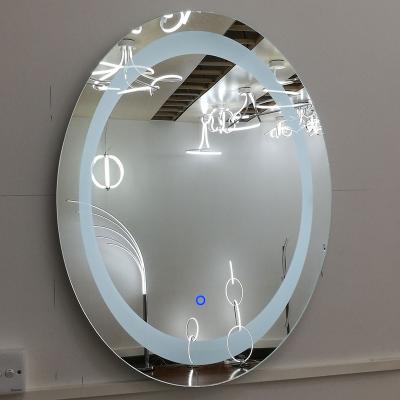 China Bathroom Top Selling 2017 Touch Switch Modern Bathroom Led Wall Mirror With Light Fixture for sale