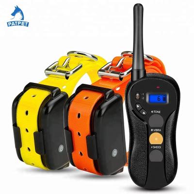 China Effective and Safe Viable Walkie Talkie Dog Training Collar Training Electric Dog Shock Collar for 2 Dogs for sale