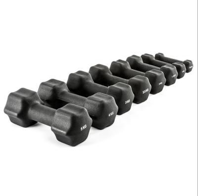 China Plastic Dip In Star Shaped Gym Dumbbell PVC Neoprene Coating Dumbbell for sale