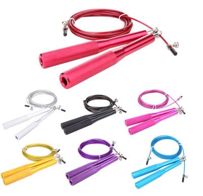 China Alumium Handle Fitness Training Exercise Speed ​​Jumping PVC Cable Jump Rope With Aluminum Handle for sale