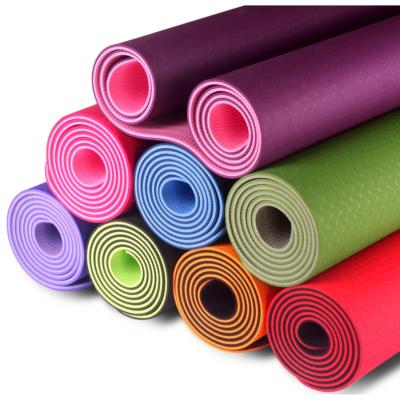 China High Quality Non-slip Double Tape Color Yoga Mat Fitness Mat for sale