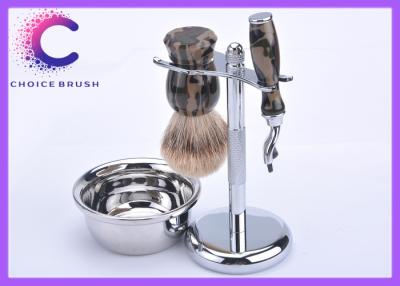 China Silvertip Badger Shaving Brush Set Shaving Grooming Kit For Men And Women for sale