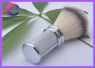 China Synthetic Hair Shaving Brush With Woven Chrome Handle 21mm Knot for sale