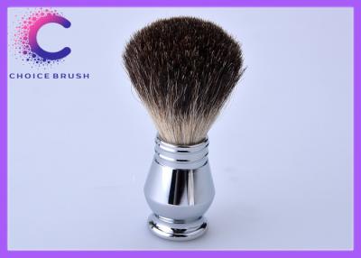 China Men’s facial care black badger shaving brush , silver shaving brush for sale