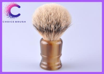 China Classic silver tipped badger brush Faux Horn Handle 24mm knots size for sale