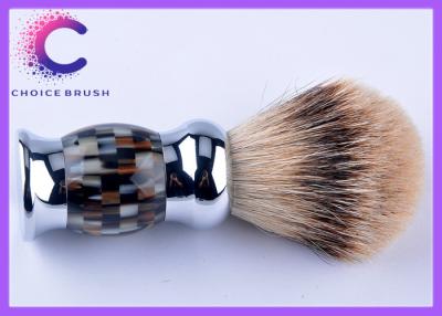 China Handmade Eclusive color handle silver tipped badger shaving brush 26 x 116mm for sale