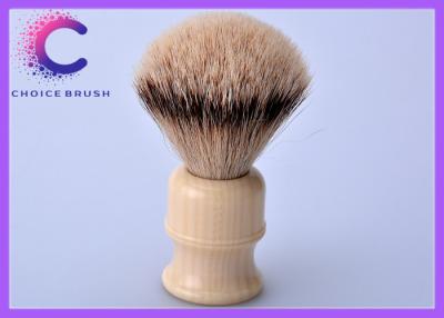 China Faux invory handle high mountain white badger hair shaving brush for men for sale