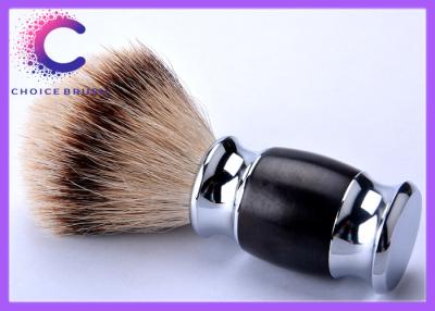 China Hand made silvertip badger shaving brushes with real black ebony handle for sale