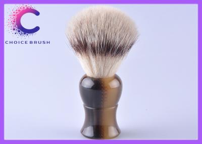 China Professional Synthetic Hair Shaving Brush with faux horn handle  for Gentalman for sale