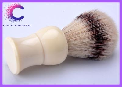 China White ivory handle silvertip fibres Synthetic Hair Shaving Brush with OEM Logo for sale