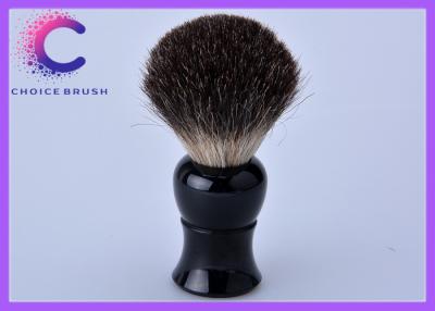 Chine Brosse de rasage noire pure de cheveux de blaireau avec les noeuds acryliques de la poignée 20*65mm à vendre