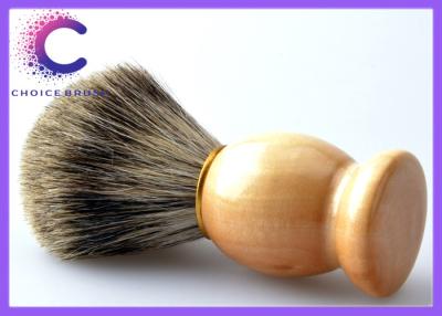 China Men’s grooming brush , custom shave brush with mixed badger hair / wooden Handle for sale