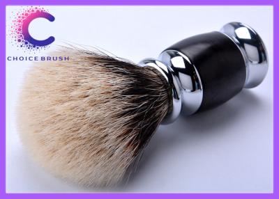 China Pure polished wood handle 2 Band Shaving Brush ebony brush of men's grooming for sale